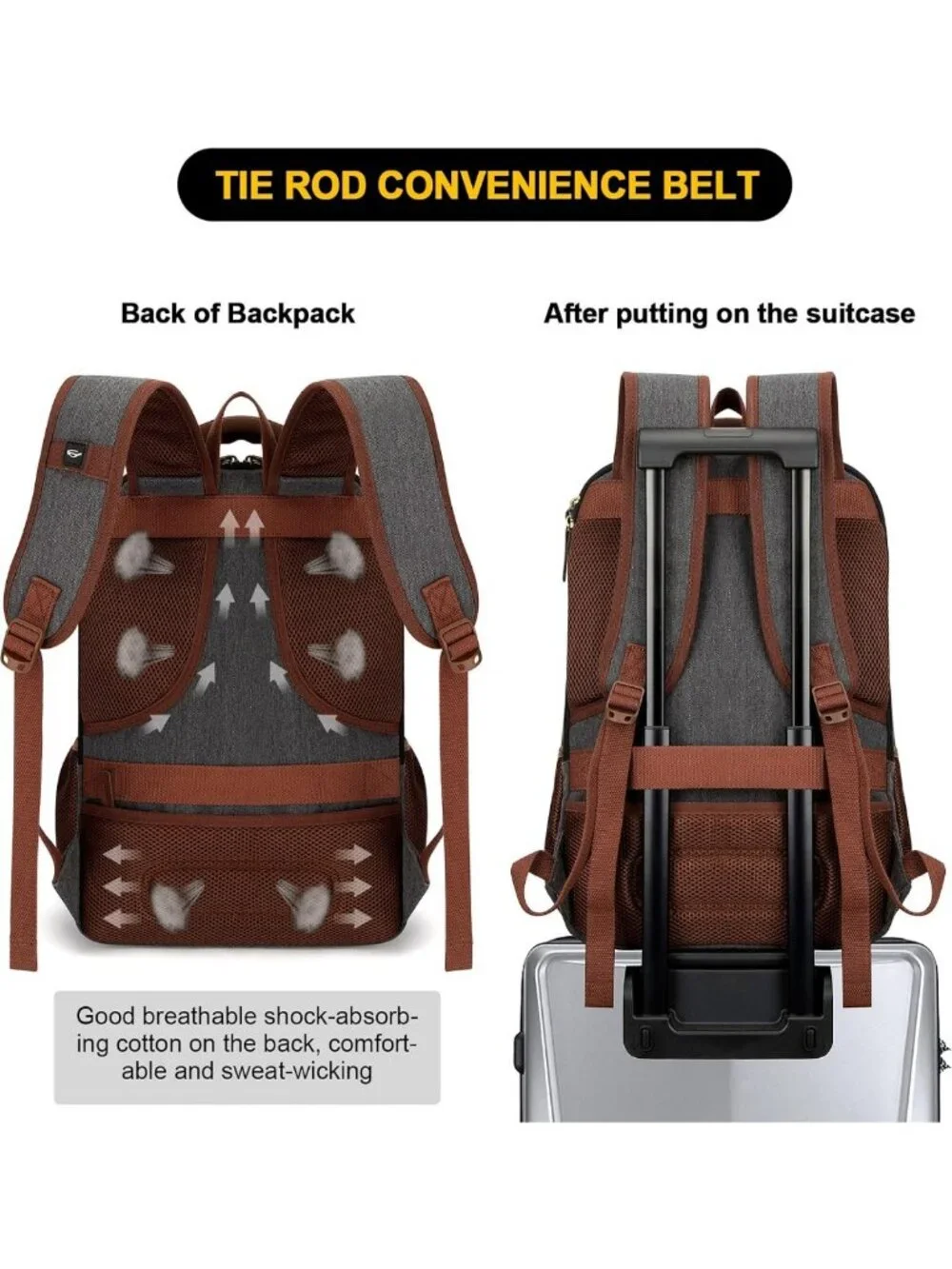 Stylish Canvas Laptop Backpack for Travel & Work, Fits 15.6